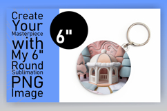 Elegant Keychain Circle PNG Artwork , Holiday Product Image 1