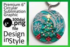 Chic Round Design Coaster Template , 3D Xmas Product Image 1