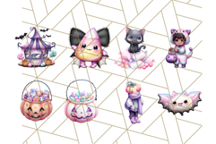 Pastel Halloween Clipart Cute PNG Graphics, Halloween Png Product Image 5