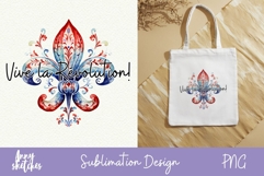 Fleur-de-Lis Sublimation PNG French Royal Symbol Design Product Image 1