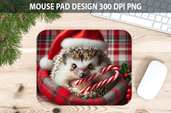 Christmas Hedgehog Pad Sublimation - Animal PNG Design Product Image 1