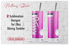 Monogram Sneaker patterns for 20oz SKINNY TUMBLER. Product Image 1