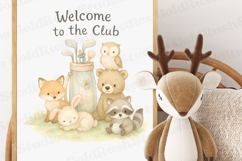 10 PNG Baby Woodland Animals Nursery Bundle with Bonus! Product Image 5