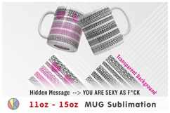 2 Adults Love Hidden Message Patterns - 11oz-15oz Bottom Mug Product Image 3