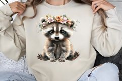 Watercolor Boho Woodland Animals Clipart PNG Product Image 1