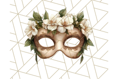Vintage Garden Masquerade Floral Eye Mask PNG Clipart Product Image 5