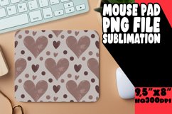 Cozy Mouse Mat Design Sublimation, Heart Product Image 1