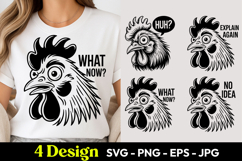 Rooster What Now Mood SVG PNG Product Image 1