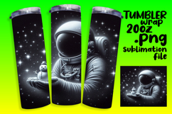 Sublimation-Ready 20oz Design , Astronaut Product Image 1