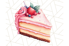 Pastel Sweet Treats Clipart, Ice Cream, Cakes, Donuts Png Product Image 5