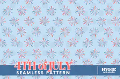 American 4th of July Patriotic Fireworks Seamless Pattern Product Image 1