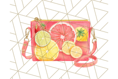 Strawberry Red Lemon Yellow Summer Clipart PNG, Summer Icons Product Image 5