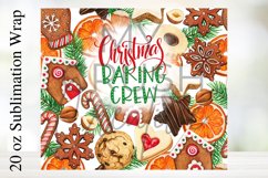 Christmas Baking Crew Tumbler 20 oz Sublimation Wrap Product Image 2