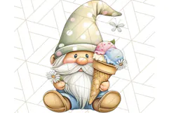 Summer Garden Gnomes Clipart PNG, Summer Country Gnomes Png Product Image 5