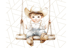Cowboy Clipart PNG, Kid Western Country Graphic Product Image 5