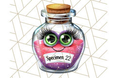 Halloween Monster Clipart PNG, Monsters in Jars, Spooky Png Product Image 5