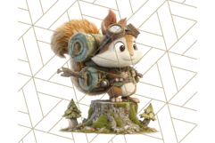 Tiny Explorers Clipart PNG, Animal Adventure PNG Product Image 5