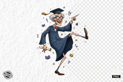 Whimsical Graduation Grandpa Clipart Product Image 1
