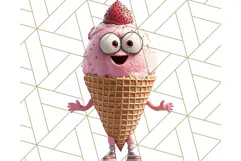 Cute Food PNG Clipart, 3D Adorable Kawaii Characters Png Product Image 5