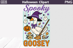 Spooky Goosey PNG Halloween Hot DTF Transfer Print Design Product Image 1