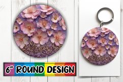 Dazzling Blossom Leopard Sublimation : Keychain, Coaster Product Image 1