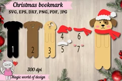 Christmas animals Bookmark SVG, Animals paper design Product Image 4