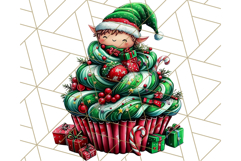 Christmas Cupcake PNG Clipart, Cute Food PNG, Holiday Treat Product Image 5
