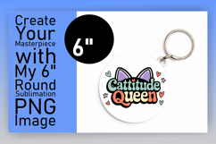 Playful Circle Design Coaster PNG , Cat Quote Product Image 1