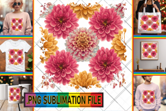 RADIANT PNG TSHIRT Designs, Flower Pattern Product Image 1