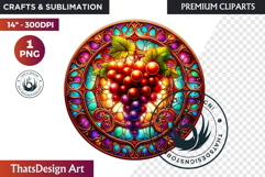 Autumn Stained Glass PNG, Fall Thanksgiving Pumpkin clipart Product Image 1