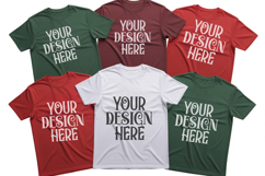 Christmas Family Matching Group T-Shirt Mockups | Holiday Fl Product Image 1