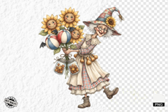 Whimsical Summer Witch Clipart Product Image 1