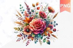 Autumn Botanical Sublimation - Clipart PNG Design Product Image 1