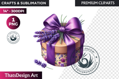 Lavender Clipart PNG, French Country Botanical sublimation Product Image 1