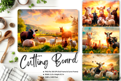 Farm Animal Cutting Board Farmhouse Chopping Board_53 Product Image 1