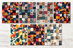 Geometric Collage Junk Journal Pages Printable Bundle Product Image 3