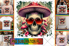 LUMINOUS Sublimation TSHIRT PNG, Skull Product Image 1