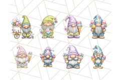 Ice Cream Gnome Clipart PNG Summer Dessert Art, Summer Gnome Product Image 5
