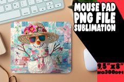 Festive Snowman Sublimation Mouse Pad - Winter Festivities Product Image 1