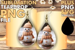 Enchanting Snowman 3D Teardrop Earrings Product Image 1