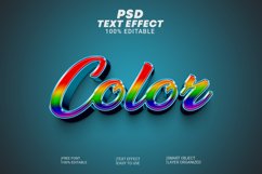 Color 3d Editable Text Effect Style Product Image 1