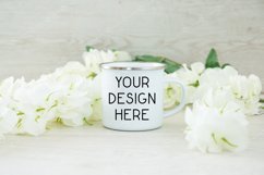 Mug Mockup Enamel Blank White Coffee Cup Product Image 1