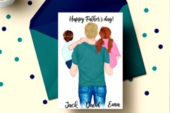 Father and children, Father's day clipart,Father's day gift Product Image 6