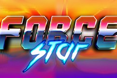 Old School 80s force star retro futuristic shiny metallic Product Image 1