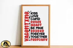 Valentines SVG Valentine Sign SVG Valentine Word Art SVG Product Image 2