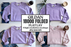 Gildan 18000 Sand Folded Flat Lay Mockups Product Image 1