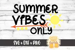 Summer Vibes Only - Summer SVG File - SVG PNG DXF Product Image 2