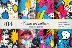 Pop Art Digital Paper |Comic Book Background Product Image 1