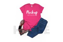 Tshirt Mockup Bella Canvas 3001 Berry Basic Tshirt Mock up Product Image 1