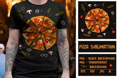 Pizza Sublimation, Pizza PNG, JPG, EPS, PDF Product Image 1